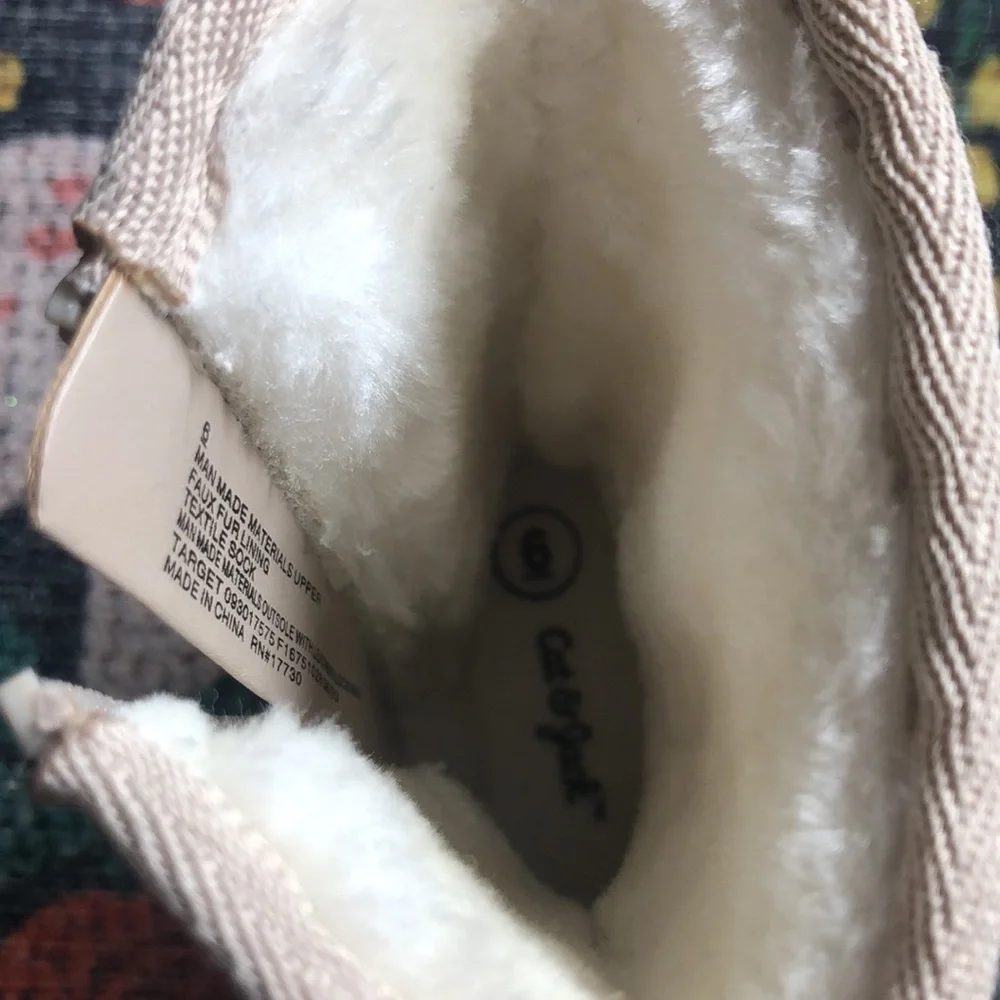 Cat & Jack Gold Glitter Toddler Pip Boots, Size 6